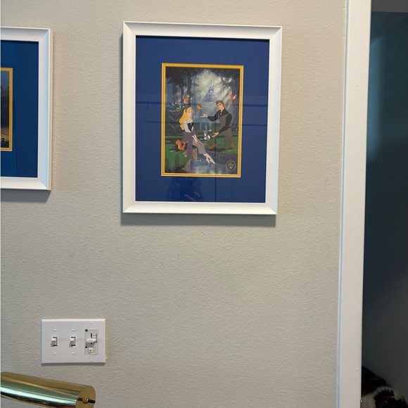 VTG Walt Disney Cinderella Framed Disney Princess Art Print Disney store - Picture 3 of 5